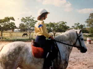 Me at a riding camp during school holidays on Connie.